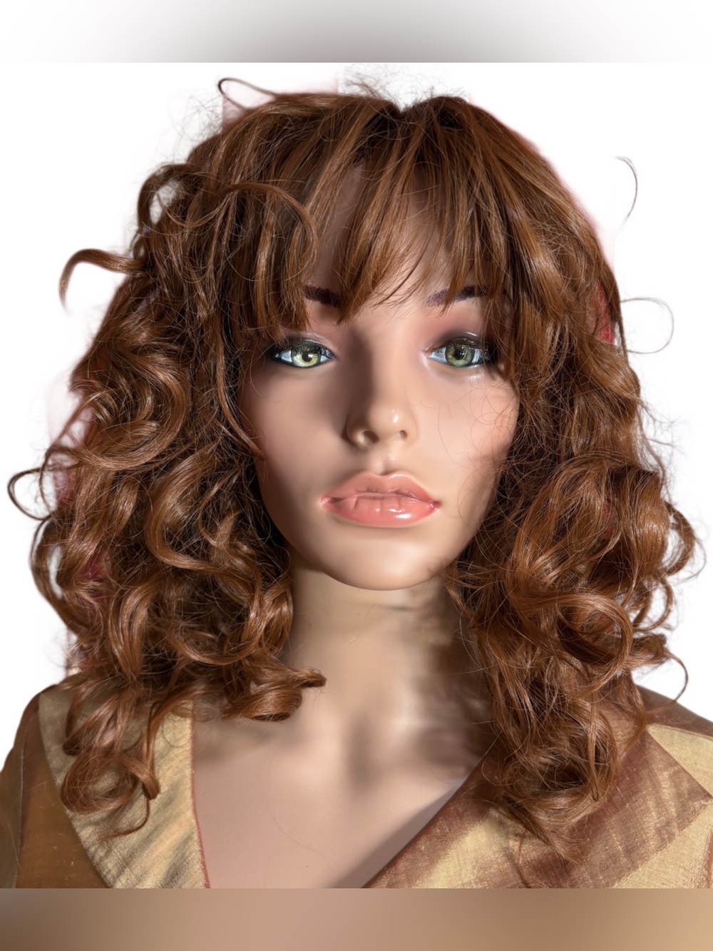 Auburn Synthetic Curly Gothic Lolita Wig Cosplay Halloween